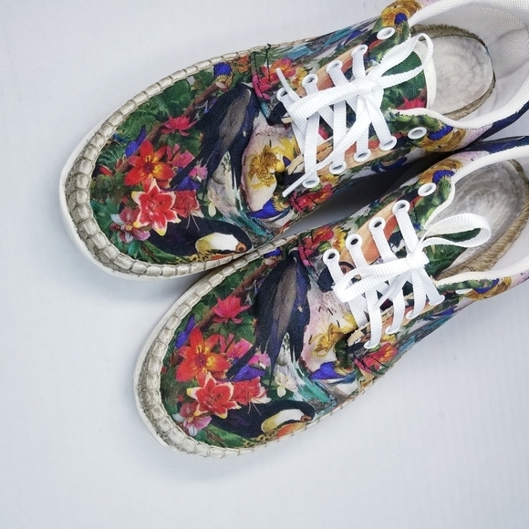 Free People | Floral Low‎ Top Sneakers 38 - Picture 6 of 10